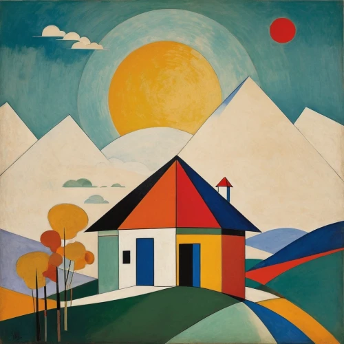 home landscape,olle gill,matruschka,icelandic houses,rural landscape,farm landscape,house painting,khokhloma painting,mountain station,cd cover,mountain hut,mountain scene,travel poster,villagers,3-fold sun,album cover,mountain huts,beatenberg,cover,grant wood,Art,Artistic Painting,Artistic Painting 44