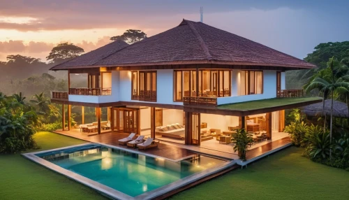 tropical house,bali,holiday villa,ubud,beautiful home,luxury property,indonesia,pool house,srilanka,kerala,luxury home,private house,seminyak,southeast asia,home landscape,tropical greens,house by the water,thailand,large home,vietnam,Photography,General,Realistic