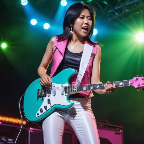 electric guitar,electric bass,bass guitar,concert guitar,lady rocks,playing the guitar,guitar,telecaster,epiphone,lead guitarist,guitarist,bassist,the guitar,guitor,guitar player,jasmine sky,fender g-dec,keytar,music on your smartphone,microphone stand,Photography,General,Realistic