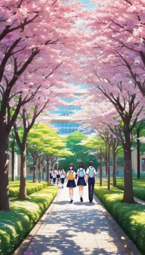 sakura trees,sakura tree,japanese sakura background,sakura background,cherry blossom tree-lined avenue,the cherry blossoms,sakura blossoms,sakura flowers,sakura branch,sakura blossom,cherry blossoms,takato cherry blossoms,japanese cherry trees,cherry trees,chidori is the cherry blossoms,sakura florals,cherry blossom tree,sakura flower,sakura cherry tree,studio ghibli,Illustration,Japanese style,Japanese Style 04