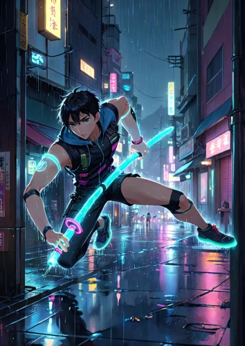 cyberpunk,kayano,vector girl,noodle image,walking in the rain,tokyo city,taipei,tokyo,rainy,shanghai,nico,in the rain,hatsune miku,cyan,runner,mako,cyber,shinjuku,hk,determination,Anime,Anime,Realistic