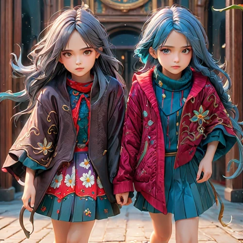 fashion dolls,little girls walking,little girls,designer dolls,children girls,christmas dolls,dolls,porcelain dolls,anime japanese clothing,kawaii children,doll figures,little boy and girl,vintage children,fashion doll,sewing pattern girls,two girls,little angels,fairies,elves,hanbok,Anime,Anime,General