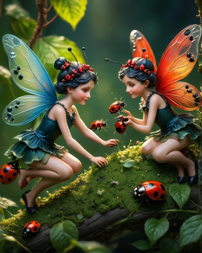 vintage fairies,cupido (butterfly),fairies aloft,fairies,faery,butterfly dolls,blue butterflies,fairy forest,little girl fairy,faerie,butterflies,child fairy,fairy world,happy children playing in the forest,children's fairy tale,3d fantasy,butterfly background,fantasy art,jewel bugs,fantasy picture,Photography,General,Fantasy