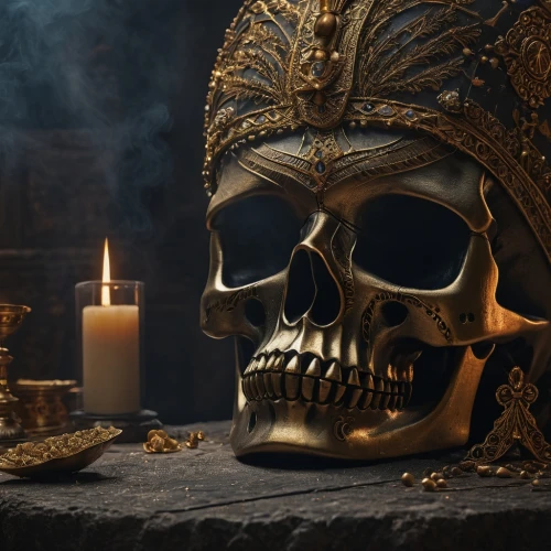 skull with crown,day of the dead frame,gold chalice,skull and cross bones,skull bones,memento mori,skull and crossbones,golden candlestick,day of the dead skeleton,skull statue,gold mask,vanitas,golden mask,christopher columbus's ashes,grave jewelry,scull,day of the dead icons,skulls and,skull sculpture,days of the dead,Photography,General,Fantasy