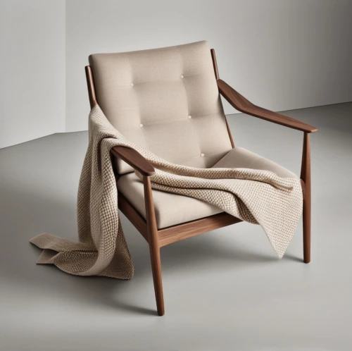rocking chair,armchair,wing chair,sleeper chair,danish furniture,chaise,folding chair,chaise lounge,soft furniture,club chair,deck chair,deckchair,brown fabric,chair,chaise longue,seating furniture,linen,upholstery,sackcloth textured,woven fabric,Photography,General,Realistic