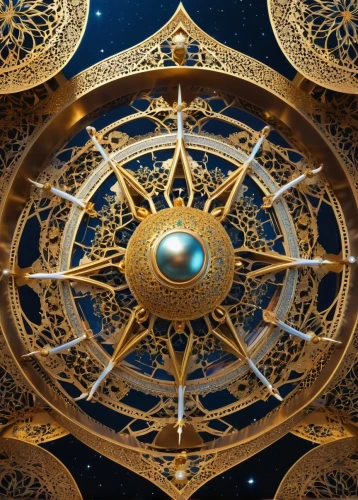 astronomical clock,armillary sphere,christ star,ship's wheel,orrery,clockmaker,circular ornament,compass rose,circular star shield,metatron's cube,motifs of blue stars,bethlehem star,clock face,grandfather clock,pentacle,time spiral,eucharistic,dharma wheel,glass signs of the zodiac,dome roof,Photography,General,Realistic