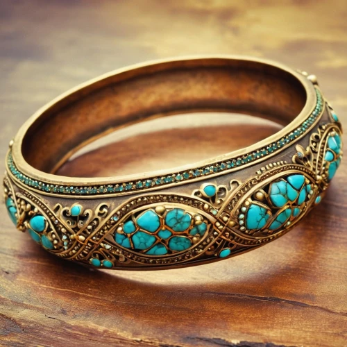genuine turquoise,ring with ornament,bracelet jewelry,diadem,ring jewelry,wedding ring,bangle,filigree,turquoise leather,gold bracelet,enamelled,gift of jewelry,circular ring,bangles,colorful ring,wedding band,antique style,jewelry manufacturing,gold filigree,bridal accessory,Photography,General,Realistic