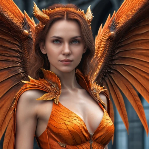 fire angel,firebird,archangel,fantasy art,orange,firebirds,the archangel,winged,harpy,fantasy woman,gryphon,faery,faerie,fantasy picture,winged heart,garuda,tiger lily,phoenix,orange butterfly,sorceress,Photography,General,Realistic