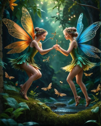 fairies aloft,vintage fairies,fairies,faery,faerie,fairy world,fairy forest,cupido (butterfly),fairy,butterfly background,little girl fairy,child fairy,butterflies,fantasy picture,chasing butterflies,fae,ulysses butterfly,vanessa (butterfly),flower fairy,fantasy art,Photography,General,Fantasy