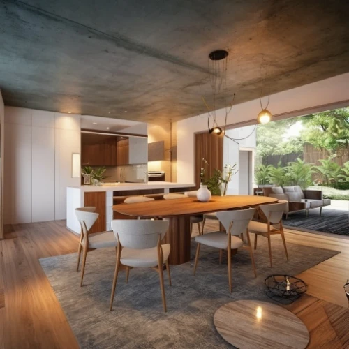 modern kitchen interior,concrete ceiling,modern kitchen,interior modern design,modern living room,mid century house,kitchen design,shared apartment,modern room,loft,home interior,3d rendering,sky apartment,modern decor,an apartment,kitchen interior,japanese-style room,inverted cottage,living room,dunes house