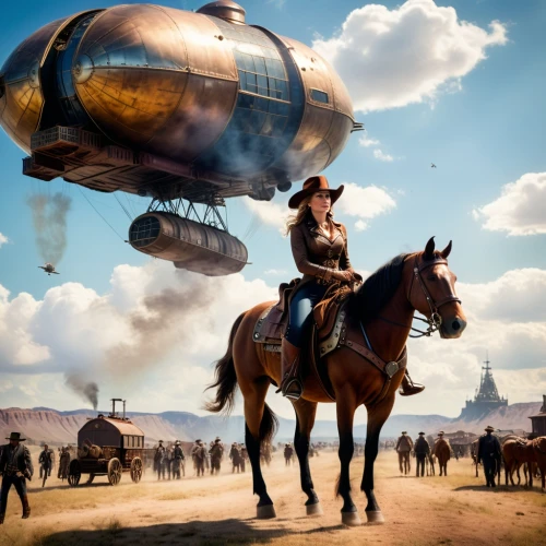 airships,airship,air ship,gas balloon,western riding,aerostat,game illustration,blimp,wild west,stagecoach,zeppelins,hot-air-balloon-valley-sky,hot air,flying machine,parachuting,parachutist,western,game art,american frontier,hindenburg,Photography,General,Cinematic