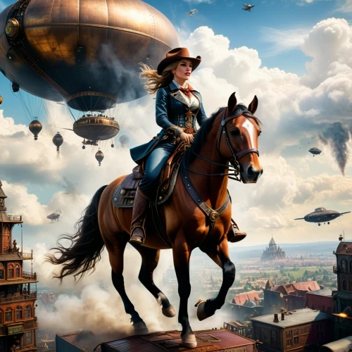 airships,airship,steampunk,sci fiction illustration,baron munchausen,game illustration,western riding,air ship,hot-air-balloon-valley-sky,flying machine,parachutist,fantasy picture,digital compositing,fantasy art,game art,parachuting,world digital painting,french digital background,flying girl,mary poppins,Photography,General,Fantasy