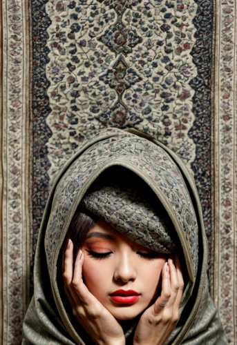 muslim woman,islamic girl,jilbab,orientalism,hijab,oriental girl,prayer rug,hijaber,headscarf,asian woman,muslima,indonesian women,praying woman,girl in cloth,islamic pattern,ethnic design,woman thinking,matryoshka doll,woman praying,persian