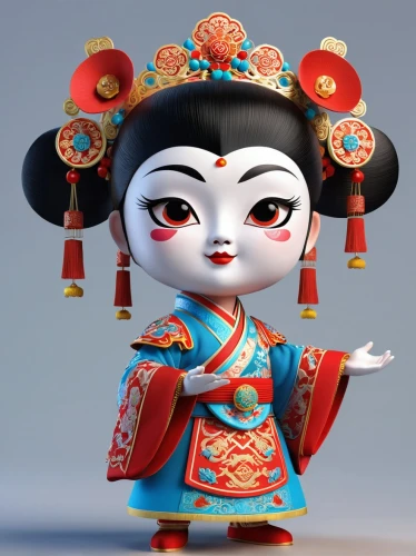 japanese doll,the japanese doll,geisha girl,geisha,kokeshi doll,taiwanese opera,oriental princess,mulan,peking opera,oriental girl,female doll,doll figure,cute cartoon character,kokeshi,chinese art,asian costume,siu mei,daruma,asian culture,baozi,Unique,3D,3D Character