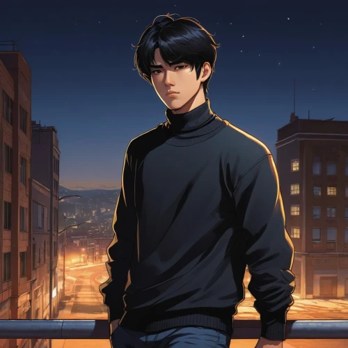 busan night scene,dusk background,city lights,ren,citylights,kai,rooftop,city ​​portrait,yukio,clear night,midnight blue,long-sleeve,rome night,long-sleeved t-shirt,portrait background,night sky,leo,guk,cg artwork,starry sky,Illustration,Realistic Fantasy,Realistic Fantasy 27