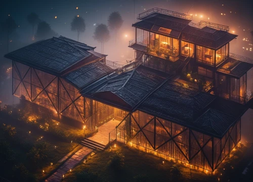 fire tower,treehouse,tree house hotel,hanging houses,tree house,wooden houses,abandoned place,abandoned factory,stilt houses,wooden house,fire escape,house in the forest,lookout tower,abandoned places,factories,industrial ruin,wooden construction,stilt house,lonely house,old factory,Photography,General,Fantasy
