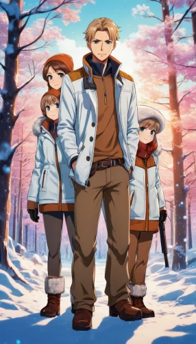 birch family,iron blooded orphans,winter clothing,pine family,winter background,winter clothes,arrowroot family,mulberry family,herring family,snow scene,magnolia family,sparrows family,darjeeling,barberry family,the dawn family,glory of the snow,anime japanese clothing,father frost,snow figures,christmas movie,Illustration,Japanese style,Japanese Style 03