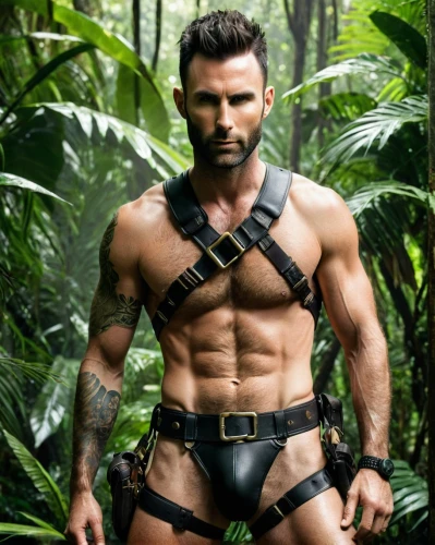 tarzan,gardener,barbarian,harness,harnessed,harnesses,climbing harness,farmer in the woods,jungle,gladiator,forest man,tool belt,kickboxer,male model,wolverine,cave man,latino,macho,minotaur,rope daddy,Photography,Documentary Photography,Documentary Photography 17