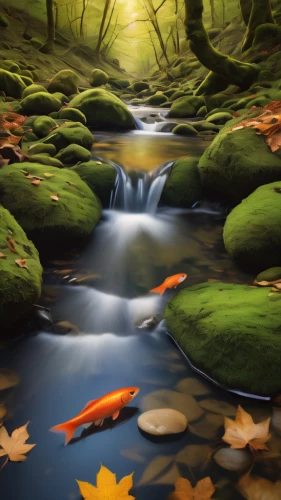 flowing creek,mountain stream,mountain spring,flowing water,autumn idyll,autumn forest,clear stream,streams,autumn background,autumn scenery,autumn landscape,fall landscape,brook landscape,autumn in japan,river landscape,nature landscape,forest floor,water flowing,fairytale forest,water scape,Photography,General,Natural