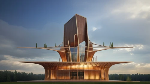 futuristic architecture,corten steel,wooden church,christ chapel,futuristic art museum,stalin skyscraper,modern architecture,sky space concept,build by mirza golam pir,crown render,tashkent,archidaily,arhitecture,3d rendering,temple fade,altar of the fatherland,dhammakaya pagoda,solar cell base,house of prayer,volgograd,Photography,General,Realistic