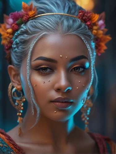 fantasy portrait,moana,jaya,elsa,elven,avatar,world digital painting,violet head elf,fantasy art,radha,mystical portrait of a girl,portrait background,lakshmi,elven flower,digital art,fantasia,3d fantasy,aladha,sultana,custom portrait,Photography,General,Fantasy