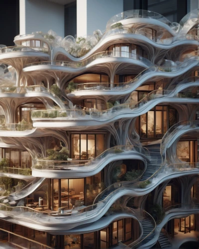 futuristic architecture,hotel w barcelona,building honeycomb,apartment block,balconies,mixed-use,honeycomb structure,jewelry（architecture）,kirrarchitecture,apartment building,chinese architecture,helix,glass facade,penthouse apartment,hotel barcelona city and coast,multi-storey,urban design,futuristic art museum,3d rendering,multi storey car park,Unique,3D,Toy