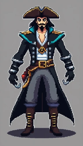 pirate,matador,pixel art,pirates,pirate treasure,magistrate,hook,naval officer,musketeer,skipper,ranger,sea devil,assassin,pirate flag,mariner,piracy,bandit,vector illustration,pixelgrafic,vector design,Unique,Pixel,Pixel 01