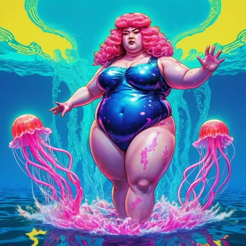 merfolk,the sea maid,mermaid background,summer floatation,water creature,jellyfish,mermaid vectors,siren,blubber,mermaid,swim ring,god of the sea,underwater background,the beach pearl,rusalka,candy island girl,undersea,merman,the body of water,acid lake,Conceptual Art,Sci-Fi,Sci-Fi 28