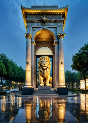 lion fountain,ho chi minh,lion capital,chapultepec,nanjing,capitoline wolf,lion head,stone lion,triumphal arch,da nang,victory gate,hanoi,singapura,lion,singapore,kaohsiung,ha noi,fountain of friendship of peoples,qasr al watan,haikou city