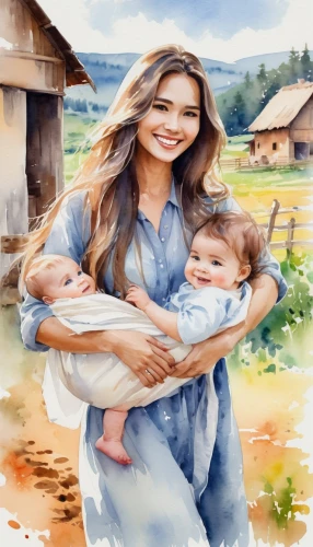 vietnamese woman,capricorn mother and child,photo painting,mother-to-child,pregnant woman icon,church painting,river of life project,soapberry family,holy family,baby with mom,watercolor baby items,mother with child,watercolor women accessory,arrowroot family,farm background,blogs of moms,watercolor painting,little girl and mother,breastfeeding,world digital painting,Illustration,Paper based,Paper Based 25
