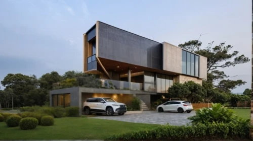 modern house,residential house,landscape design sydney,cube house,modern architecture,landscape designers sydney,dunes house,cubic house,build by mirza golam pir,timber house,residential,smart home,folding roof,garden design sydney,smart house,metal cladding,contemporary,house shape,private house,family home