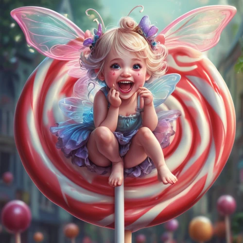 lollipops,lollipop,lollypop,little girl fairy,child fairy,iced-lolly,cupido (butterfly),candy,little girl with balloons,little girl twirling,bonbon,evil fairy,candy apple,peppermint,candies,candy boy,lolly,cupid,sugar candy,fairy,Conceptual Art,Fantasy,Fantasy 01