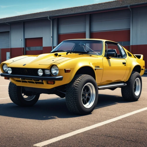 lamborghini jarama,fiat 124 sport spider,amc amx,lancia stratos,ford maverick,amc javelin,ford xb falcon,lamborghini jalpa,opel gt,fiat x1/9,iso grifo,yenko camaro,chevrolet camaro,toyota celica gt-four,lotus elite,lotus europa,datsun/nissan z-car,toyota celica,lamborghini espada,datsun roadster,Photography,General,Realistic