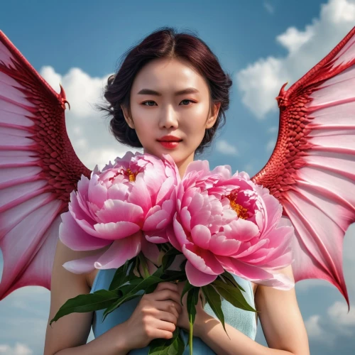 flower fairy,winged heart,business angel,cupid,rosa 'the fairy,angel trumpets,winged,baroque angel,rosa ' the fairy,pink butterfly,angel wings,angel's trumpets,angels,cupido (butterfly),angel girl,angel,evil fairy,fallen angel,wings,gloxinia,Photography,General,Realistic