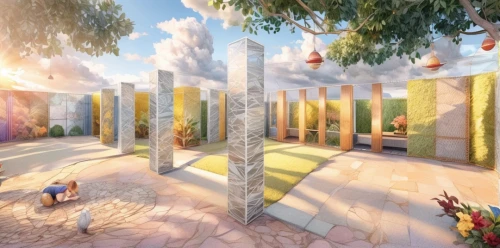 garden design sydney,landscape design sydney,cube stilt houses,landscape designers sydney,3d rendering,cubic house,climbing garden,eco hotel,barangaroo,eco-construction,school design,caravanserai,mirror house,sky space concept,pillars,render,hanging houses,roman columns,celsus library,daylighting