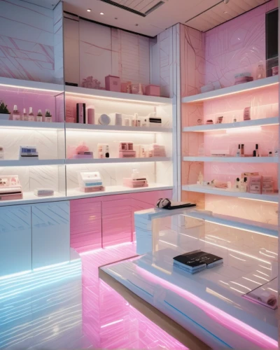 cosmetics counter,kitchen shop,pantry,vitrine,walk-in closet,shoe cabinet,cake shop,soap shop,beauty room,jewelry store,display case,pastry shop,doll house,dolls houses,pâtisserie,shoe store,candy shop,cosmetics,women's cosmetics,boutique,Photography,General,Commercial