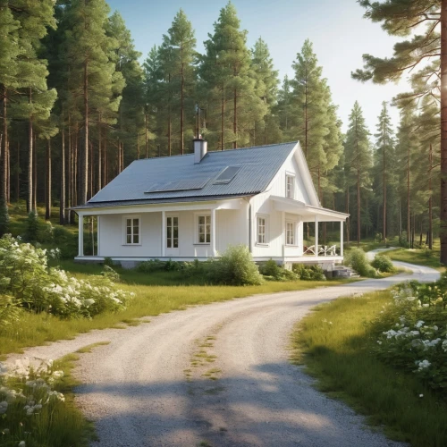 house in the forest,danish house,lonely house,summer cottage,small house,small cabin,little house,home landscape,country cottage,inverted cottage,wooden house,cottage,country house,farm house,beautiful home,scandinavian style,holiday home,summer house,prefabricated buildings,traditional house,Photography,General,Realistic