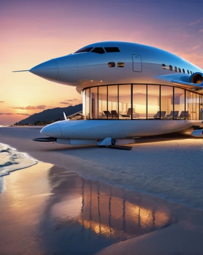 private plane,business jet,corporate jet,casa c-212 aviocar,flying boat,futuristic architecture,seaplane,air transport,cargo aircraft,supersonic transport,futuristic art museum,supersonic aircraft,air transportation,cargo plane,gulfstream iii,airship,air ship,cube stilt houses,sky space concept,spaceship