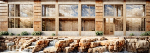 water wall,wooden facade,mineral spring,water feature,brown waterfall,gristmill,water mill,landscape design sydney,landscape designers sydney,wooden construction,wooden wall,wooden pallets,decorative fountains,timber house,corten steel,water mist,gioc village waterfall,hydropower plant,qasr azraq,bamboo curtain