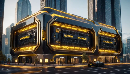 largest hotel in dubai,futuristic architecture,solar cell base,luxury hotel,gold bar shop,the hive,modern office,cube house,company headquarters,sky space concept,glass building,office building,futuristic art museum,metropolis,hub,hotel complex,gold shop,corporate headquarters,dubai,gold castle,Photography,General,Sci-Fi