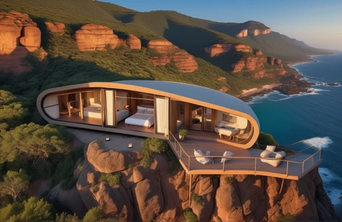 dunes house,floating huts,cube stilt houses,cliffs ocean,eco hotel,holiday home,luxury property,south africa,cubic house,ocean view,tree house hotel,inverted cottage,eco-construction,beautiful home,new south wales,luxury real estate,luxury home,cliff top,luxury hotel,beach house,Photography,General,Realistic