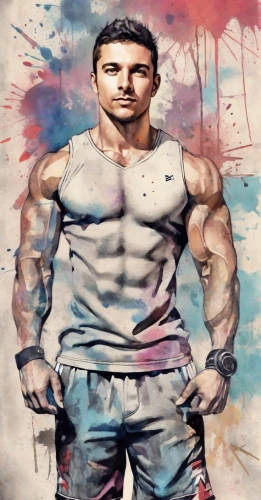 ronaldo,body building,cristiano,fitness model,body-building,muscle man,bodybuilding,bodybuilder,fitness coach,strongman,anabolic,fitness professional,muscular,ripped,muscled,personal trainer,3d man,fitnes,steel man,athletic body,Digital Art,Watercolor