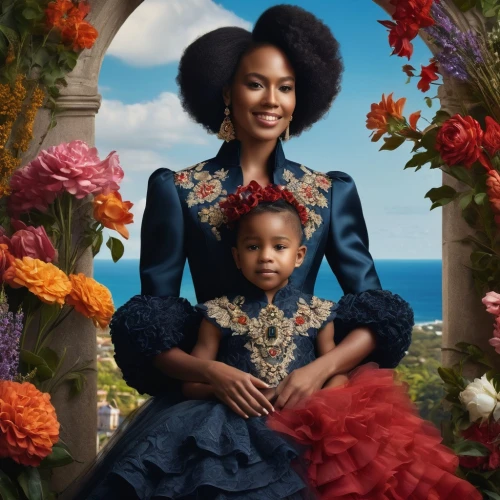capricorn mother and child,afroamerican,afro-american,beautiful african american women,mother and daughter,vanity fair,flower girl,future mom,sustainability icons,african american woman,black women,mother and father,godmother,royalty,afro american girls,rose family,mother earth,official portrait,happy mother's day,the mother will have to,Photography,General,Fantasy