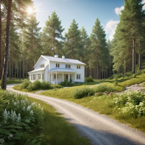 house in the forest,summer cottage,home landscape,danish house,country cottage,lonely house,house in mountains,small cabin,idyllic,small house,little house,cottage,beautiful home,house in the mountains,landscape background,farm house,country house,holiday home,homestead,the cabin in the mountains,Photography,General,Realistic