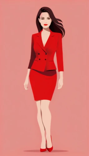 fashion vector,plus-size model,fashion illustration,business woman,bussiness woman,businesswoman,plus-size,retro paper doll,dita,kim,lady in red,woman in menswear,on a red background,scarlet witch,red background,business girl,women fashion,pregnant woman icon,red,fashion doll