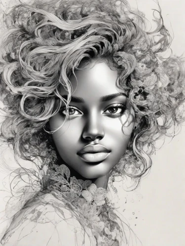 pencil drawings,graphite,airbrushed,drawing mannequin,doll's facial features,pencil art,pencil drawing,charcoal pencil,pencil and paper,charcoal drawing,afro,girl drawing,fashion illustration,african american woman,sculpt,artificial hair integrations,afro american girls,afro-american,black woman,bjork,Digital Art,Line Art