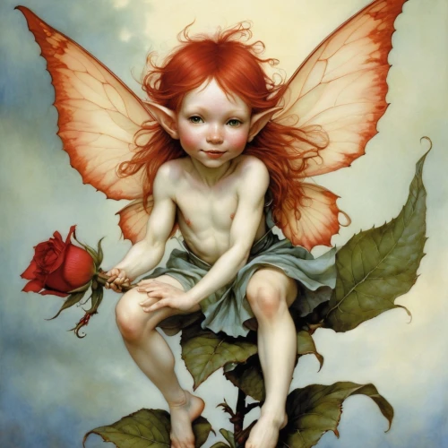 cupido (butterfly),child fairy,faery,little girl fairy,cherub,faerie,cupid,fairies aloft,flower fairy,cherubs,garden fairy,fairy,fae,faun,rosa 'the fairy,rosa ' the fairy,vanessa (butterfly),red butterfly,david-lily,fairies,Illustration,Realistic Fantasy,Realistic Fantasy 14