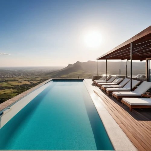 infinity swimming pool,roof top pool,outdoor pool,luxury property,south africa,roof landscape,landscape design sydney,landscape designers sydney,holiday villa,capetown,wooden decking,pool house,roof terrace,cape town,south africa zar,stellenbosch,outdoor furniture,dunes house,swimming pool,dug-out pool,Photography,General,Realistic