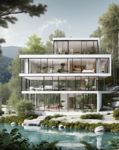 modern house,house in the forest,modern architecture,3d rendering,house with lake,luxury property,cubic house,house in the mountains,house in mountains,house by the water,villa,dunes house,contemporary,residential house,private house,frame house,mid century house,archidaily,holiday villa,bendemeer estates,Unique,Design,Infographics