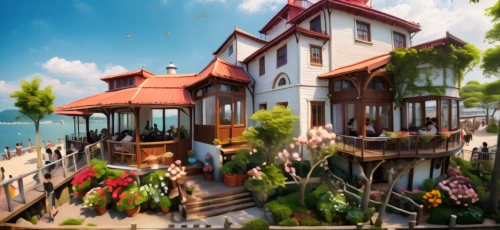seaside resort,stilt houses,house by the water,wooden houses,resort town,holiday villa,stilt house,hanging houses,popeye village,houseboat,house of the sea,resort,beach resort,tropical house,floating huts,cube stilt houses,wooden house,holiday complex,houses clipart,seaside country